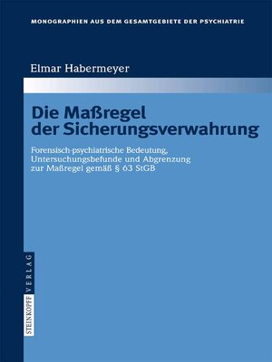 cover image of Die Maßregel der Sicherungsverwahrung